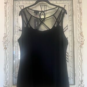 PLUS SIZE Chic Black Sleeveless Top